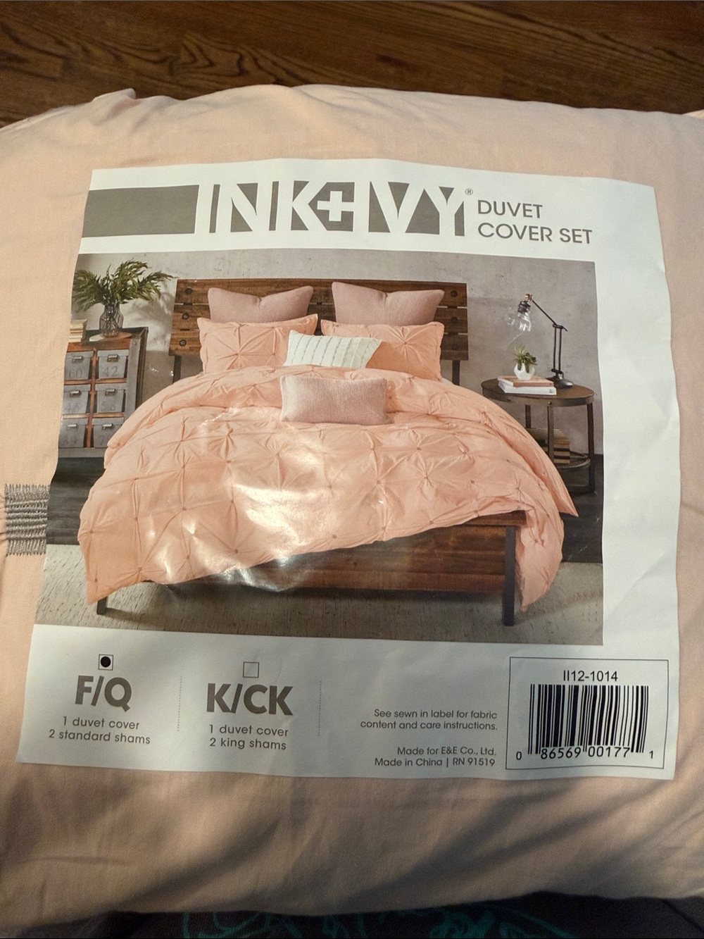 Ink+Ivory Blush Pinch-Pleat Duvet Cover Set